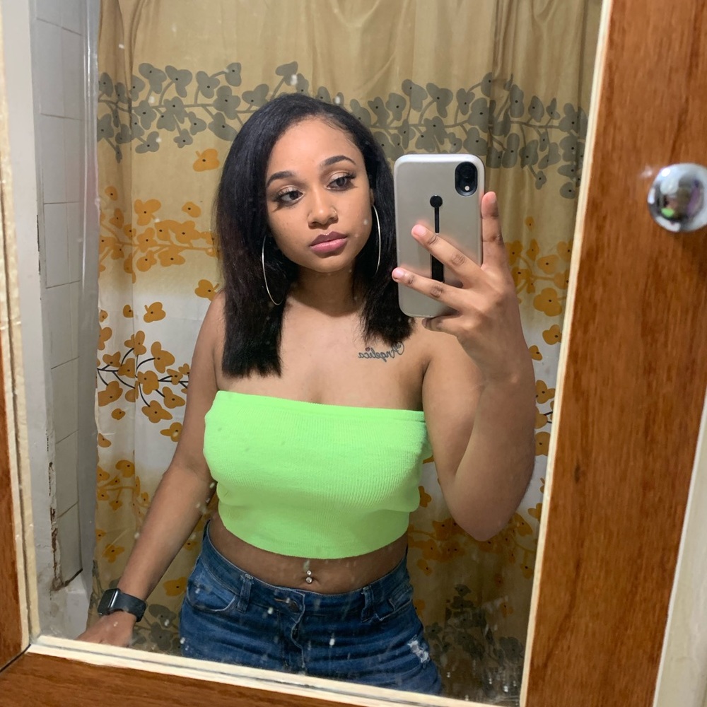 Neon Green tube top